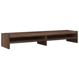 Vidaxxl support pour moniteur 100x24x16 cm bois fini, chêne brun