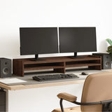 Vidaxxl support pour moniteur 100x24x16 cm bois fini, chêne brun