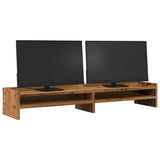 Vidaxxl support pour moniteur 100x24x16 cm bois fini, couleur bois ancien