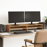 Vidaxxl support pour moniteur 100x24x16 cm bois fini, couleur bois ancien