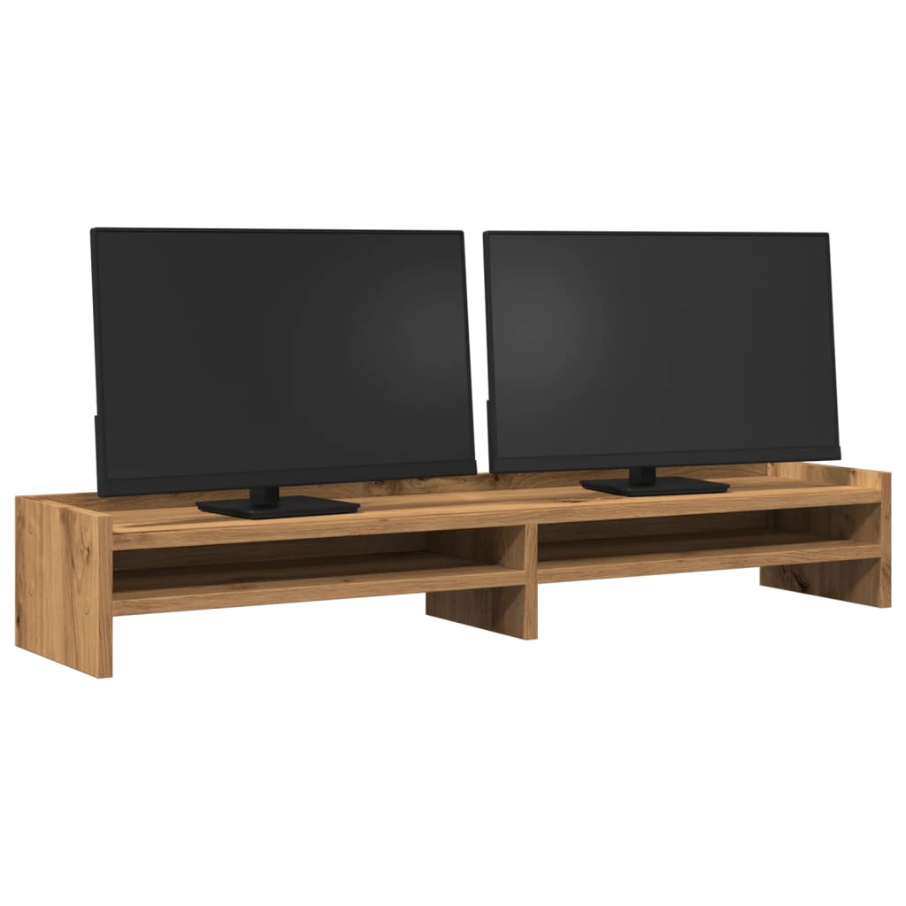 VidaXL support pour moniteur 100x24x16 cm bois travaillé, chêne artisanal