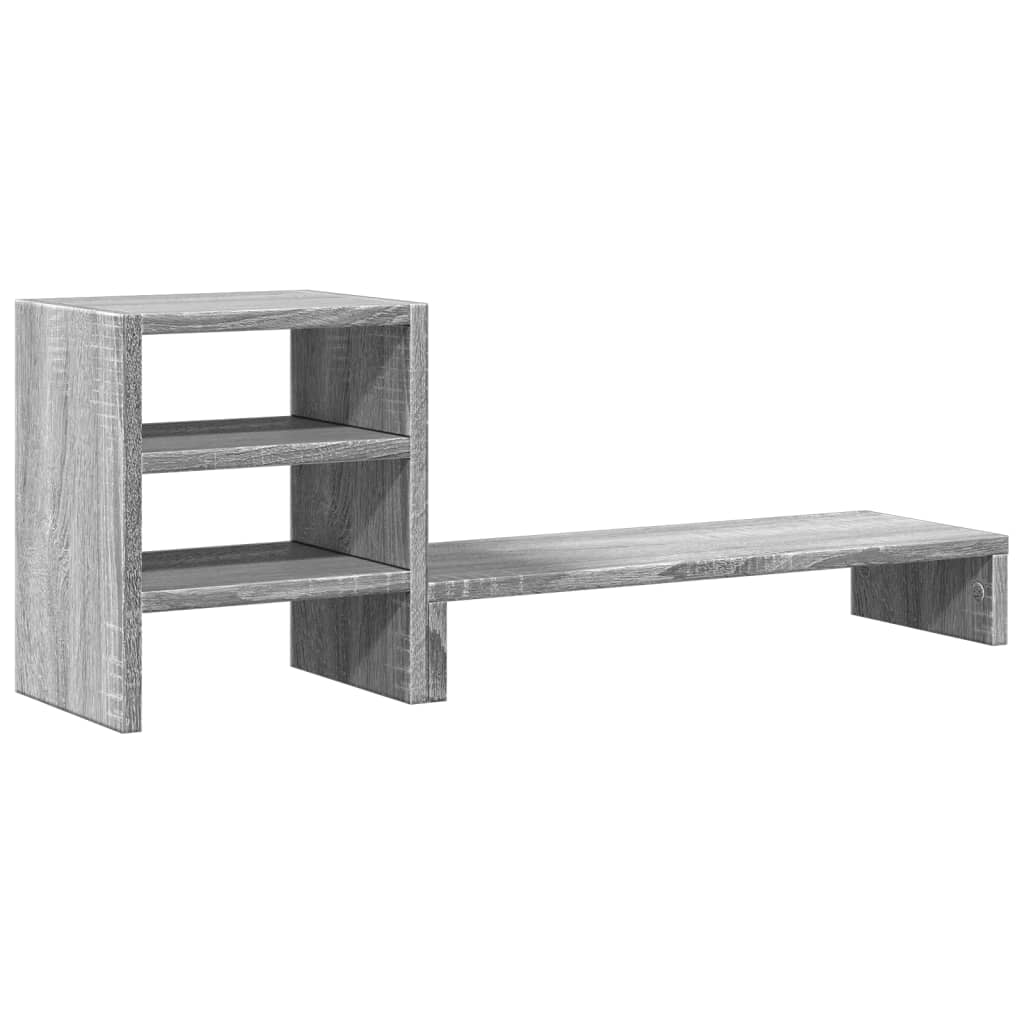 Vidaxxl support pour moniteur avec organisateur de bureau fini bois gris sonoma