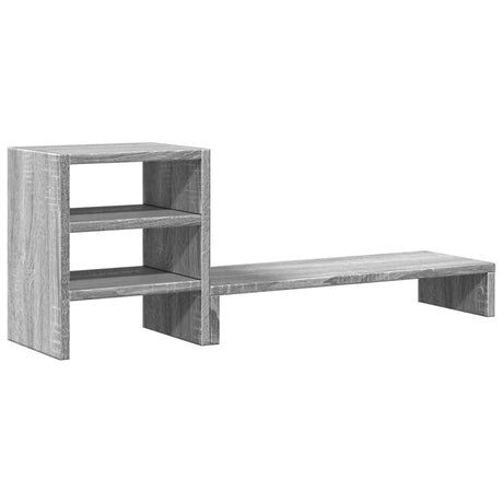 Vidaxxl support pour moniteur avec organisateur de bureau fini bois gris sonoma