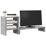 Vidaxxl support pour moniteur avec organisateur de bureau fini bois gris sonoma