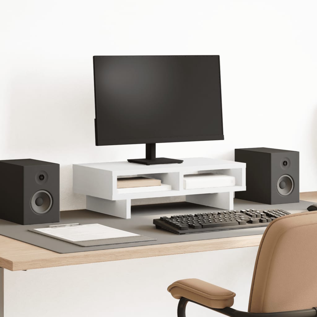 Vidaxx support pour moniteur 50x27x15 cm bois d'ingénierie blanc