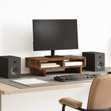 Vidaxxl support pour moniteur 50x27x15 cm bois traité, chêne fumé