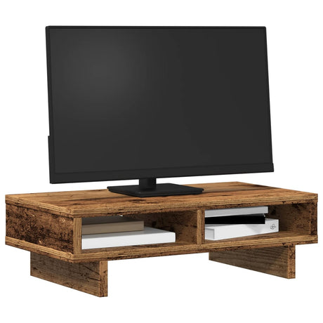 Vidaxxl support pour moniteur 50x27x15 cm bois traité, couleur bois ancien