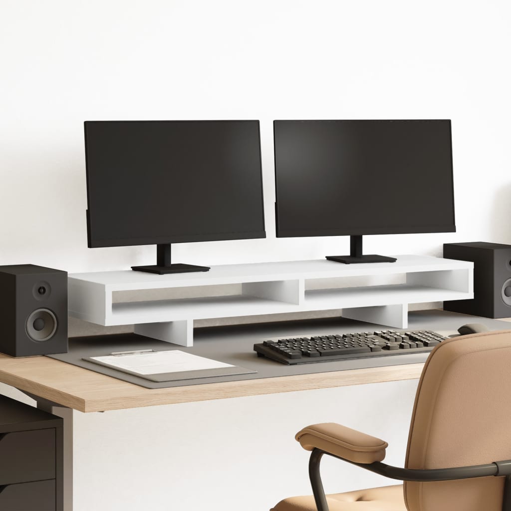 Vidaxx support pour moniteur 100x27x15 cm bois d'ingénierie blanc