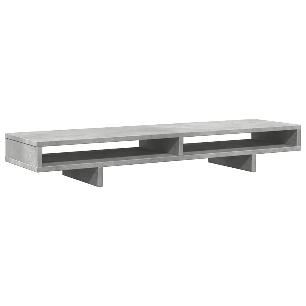 Vidaxxl support pour écran 100x27x15 cm bois d'ingénierie béton gris