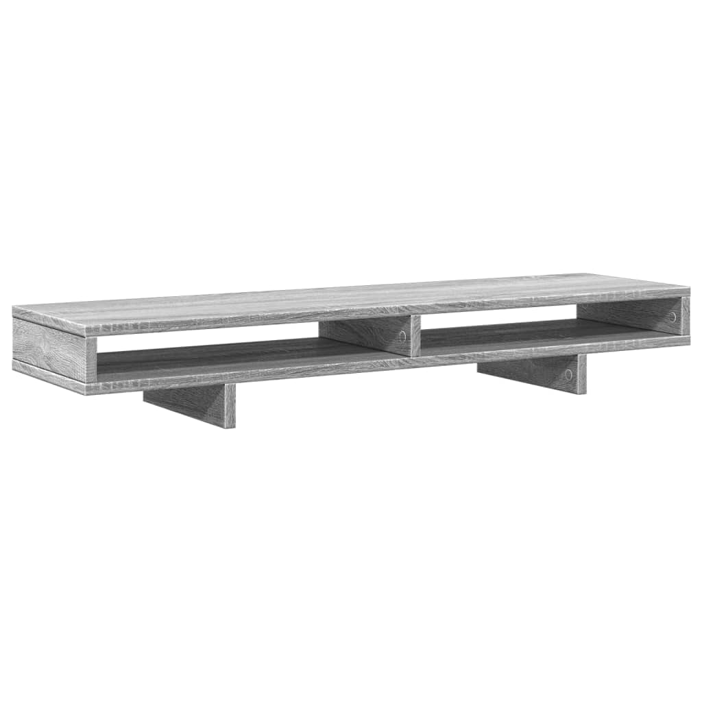 Vidaxxl support pour écran 100x27x15 cm bois d'ingénierie chêne sonoma gris