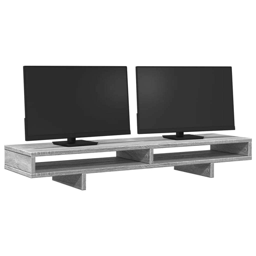 Vidaxxl support pour écran 100x27x15 cm bois d'ingénierie chêne sonoma gris
