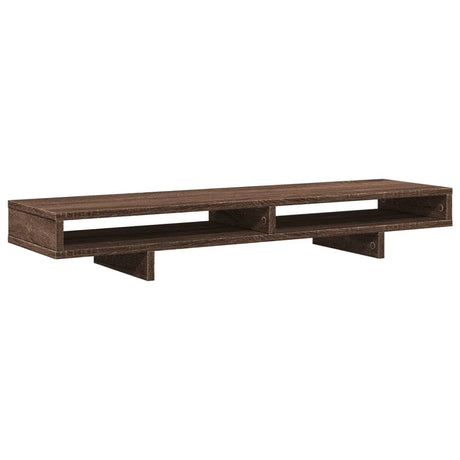 Vidaxxl support pour écran 100x27x15 cm bois d'ingénierie chêne brun