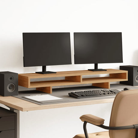 VidaXL Support pour moniteur 100x27x15 cm bois travaillé, chêne artisanal