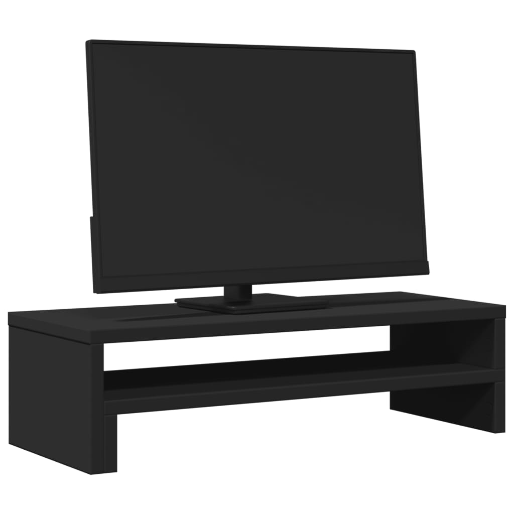 Vidaxl Monitor Standard 54x22x15 cm de madera procesada negra