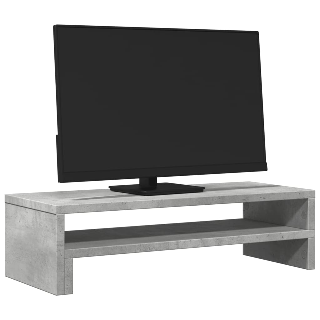 Vidaxxl support pour écran 54x22x15 cm bois d'ingénierie béton gris