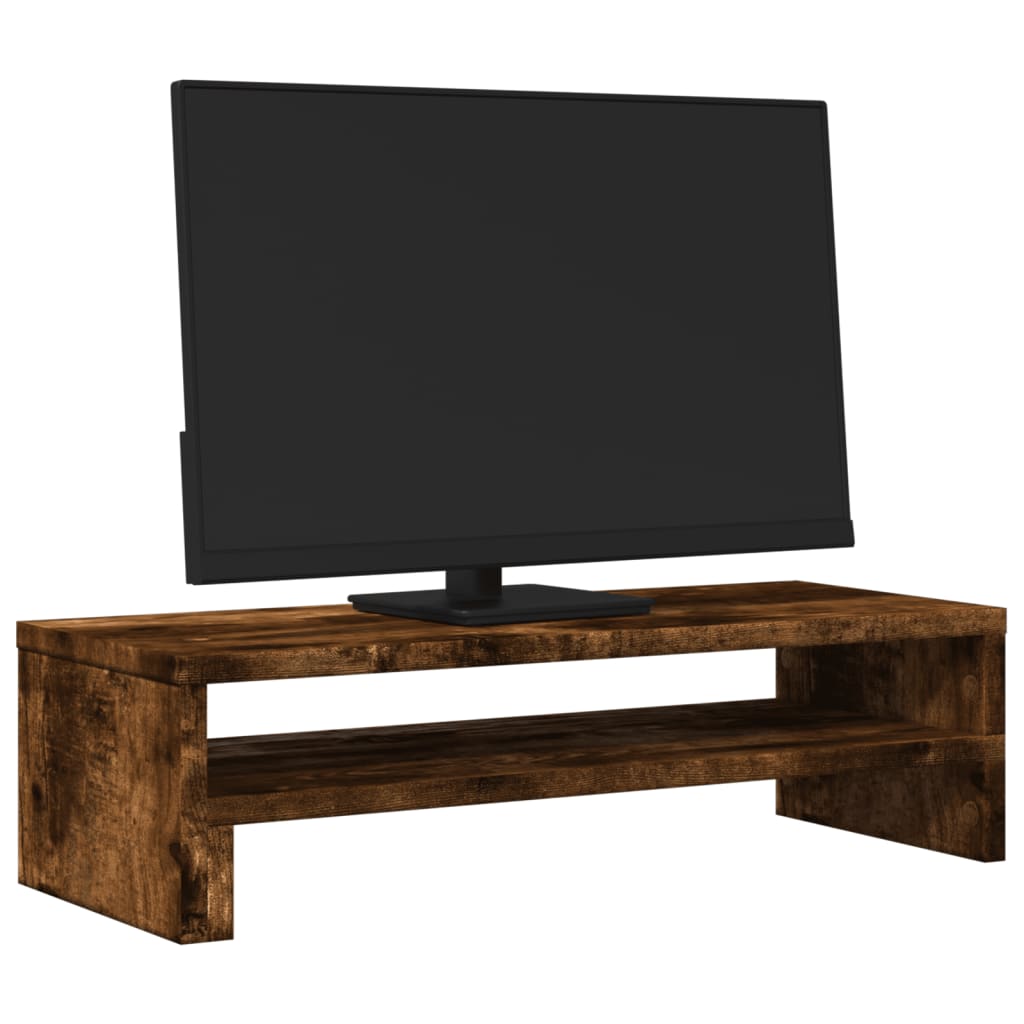 Vidaxxl support pour moniteur 54x22x15 cm bois traité, chêne fumé