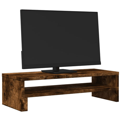 Vidaxxl support pour moniteur 54x22x15 cm bois traité, chêne fumé