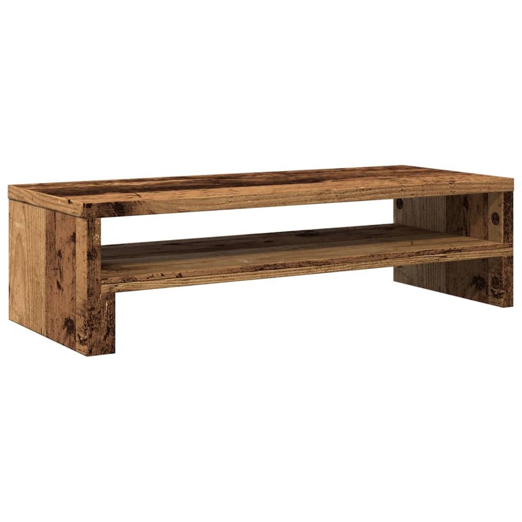 Vidaxl monitorstandaard 54x22x15 cm bewerkt hout oud houtkleurig