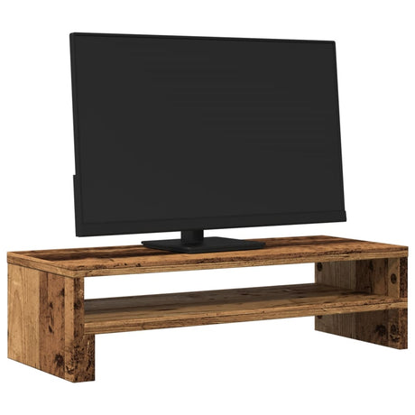 Vidaxxl support pour moniteur 54x22x15 cm bois fini, couleur bois ancien