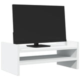 VidaXL support pour moniteur 50x27x20 cm bois d'ingénierie blanc