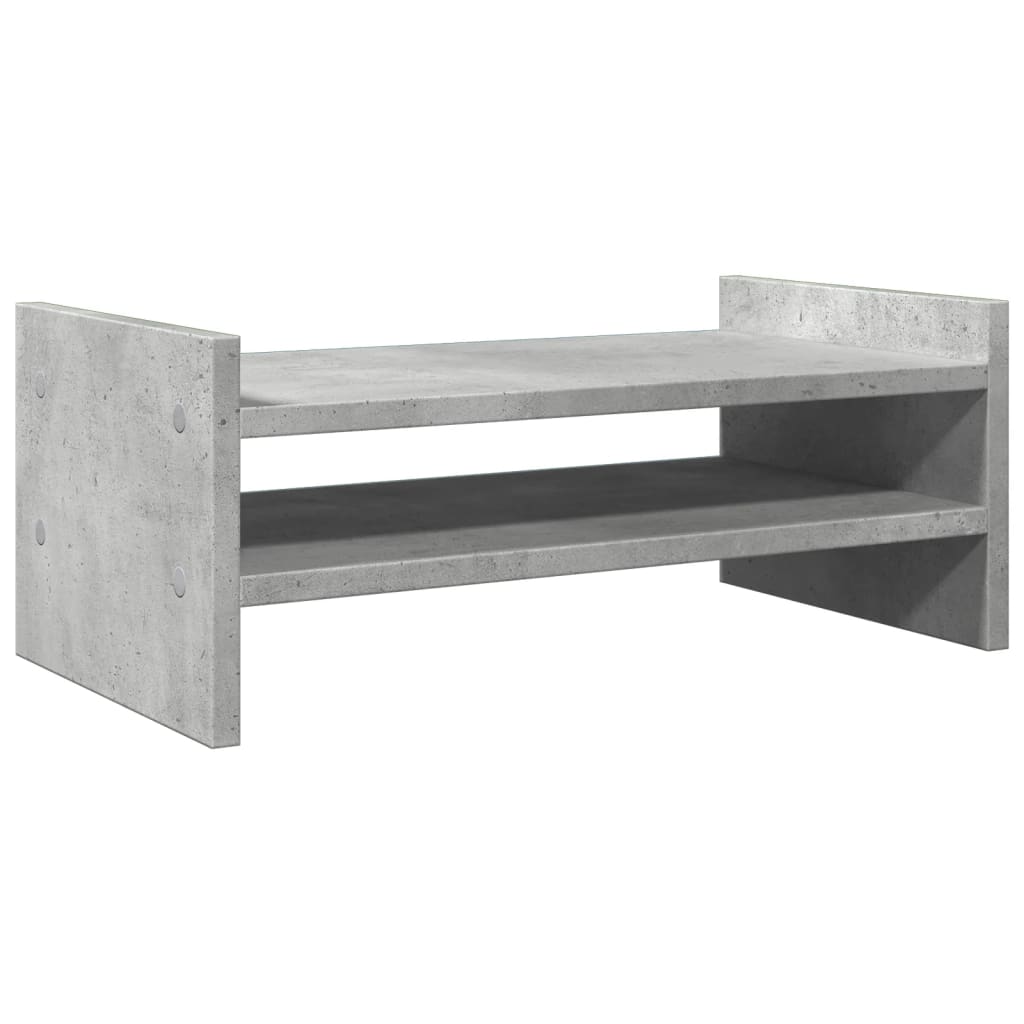 Vidaxxl support pour écran 50x27x20 cm bois d'ingénierie béton gris