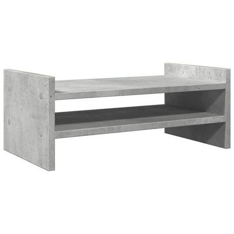 Vidaxxl support pour écran 50x27x20 cm bois d'ingénierie béton gris