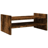 VidaXL support pour moniteur 50x27x20 cm bois traité, chêne fumé