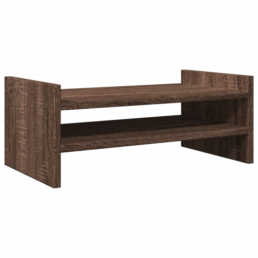 Vidaxxl support pour écran 50x27x20 cm bois d'ingénierie chêne brun