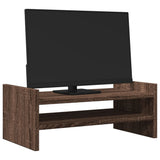 Vidaxxl support pour écran 50x27x20 cm bois d'ingénierie chêne brun