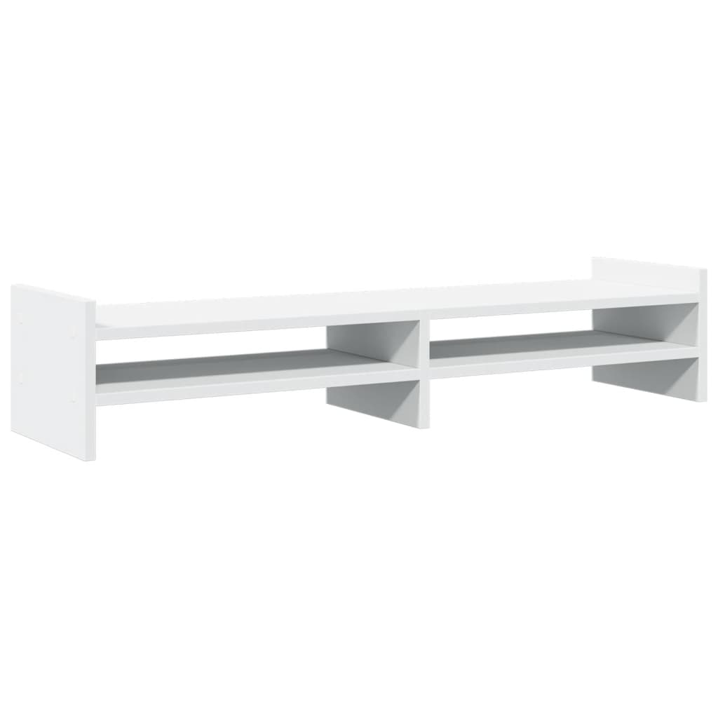 VidaXL support pour moniteur 100x27x20 cm bois d'ingénierie blanc