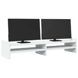 VidaXL support pour moniteur 100x27x20 cm bois d'ingénierie blanc
