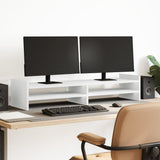 VidaXL support pour moniteur 100x27x20 cm bois d'ingénierie blanc