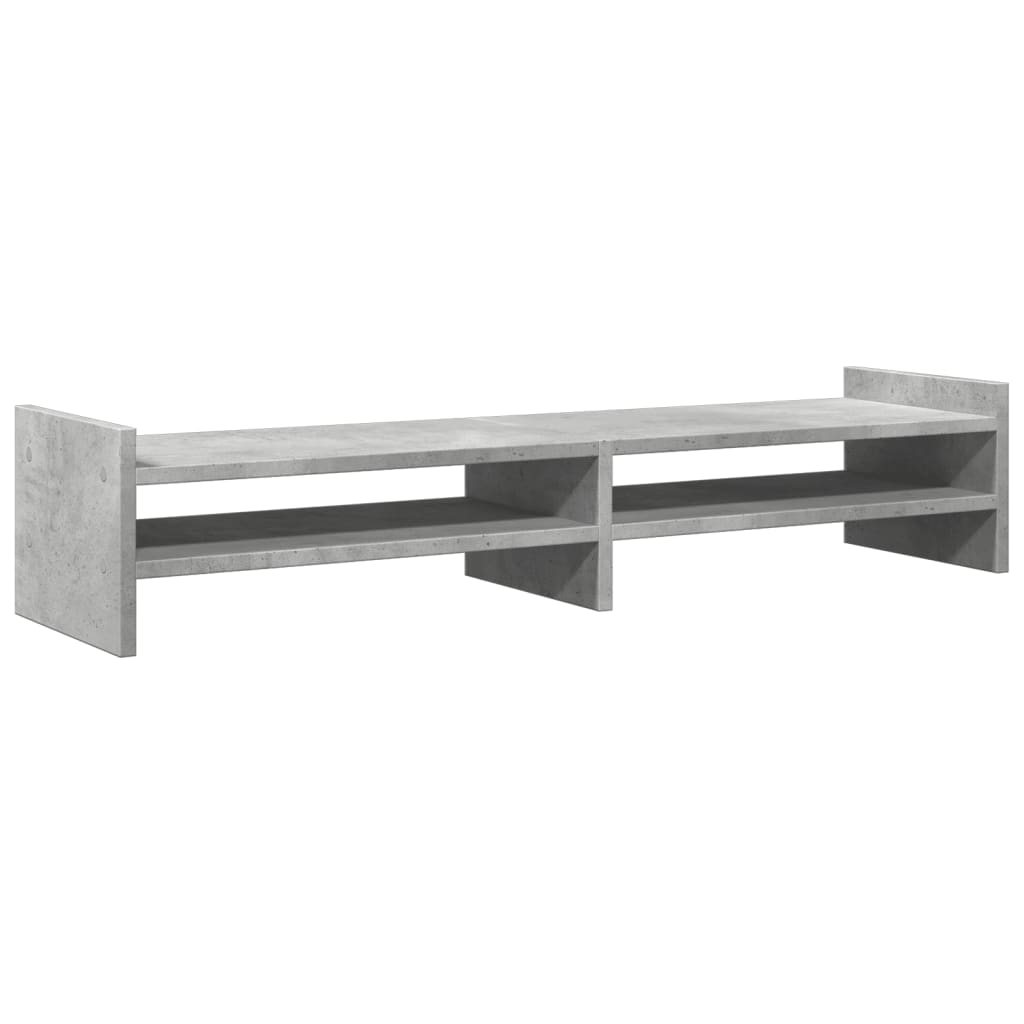 Vidaxxl support pour écran 100x27x20 cm bois d'ingénierie béton gris