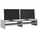 Vidaxl monitorstandaard 100x27x20 cm bewerkt hout betongrijs