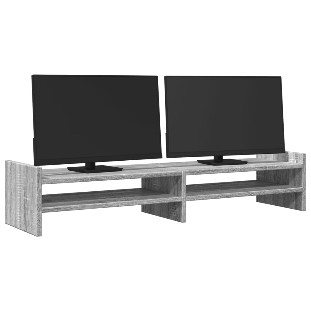 Vidaxl Monitor Standard 100x27x20 cm verarbeiteter Holzgrau Sonoma Eiche