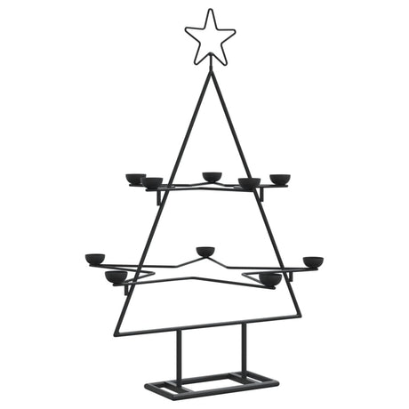 VidaXL décoration de Noël sapin de Noël 75 cm métal noir