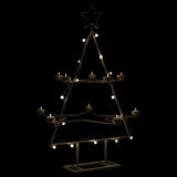 VidaXL décoration de Noël sapin de Noël 75 cm métal noir