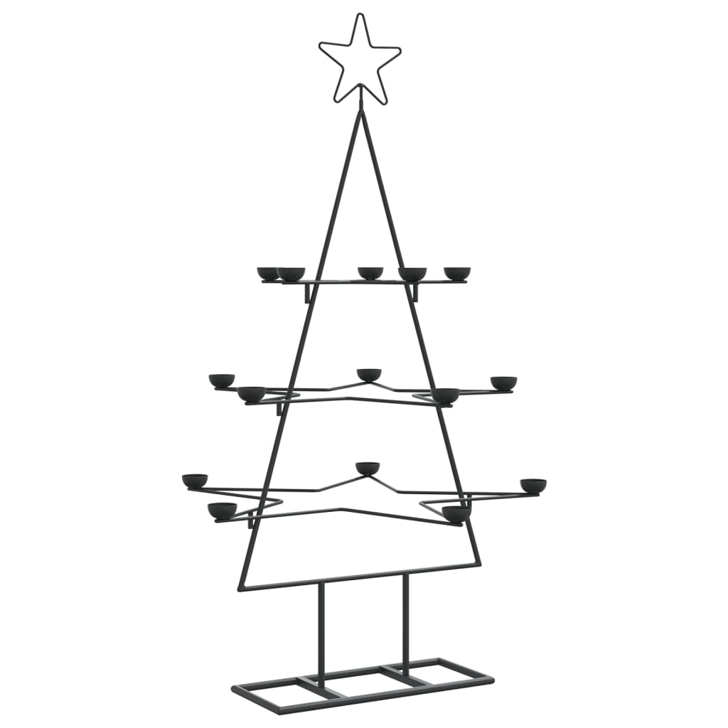VidaXL décoration de Noël sapin de Noël 105 cm métal noir