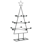 VidaXL décoration de Noël sapin de Noël 105 cm métal noir