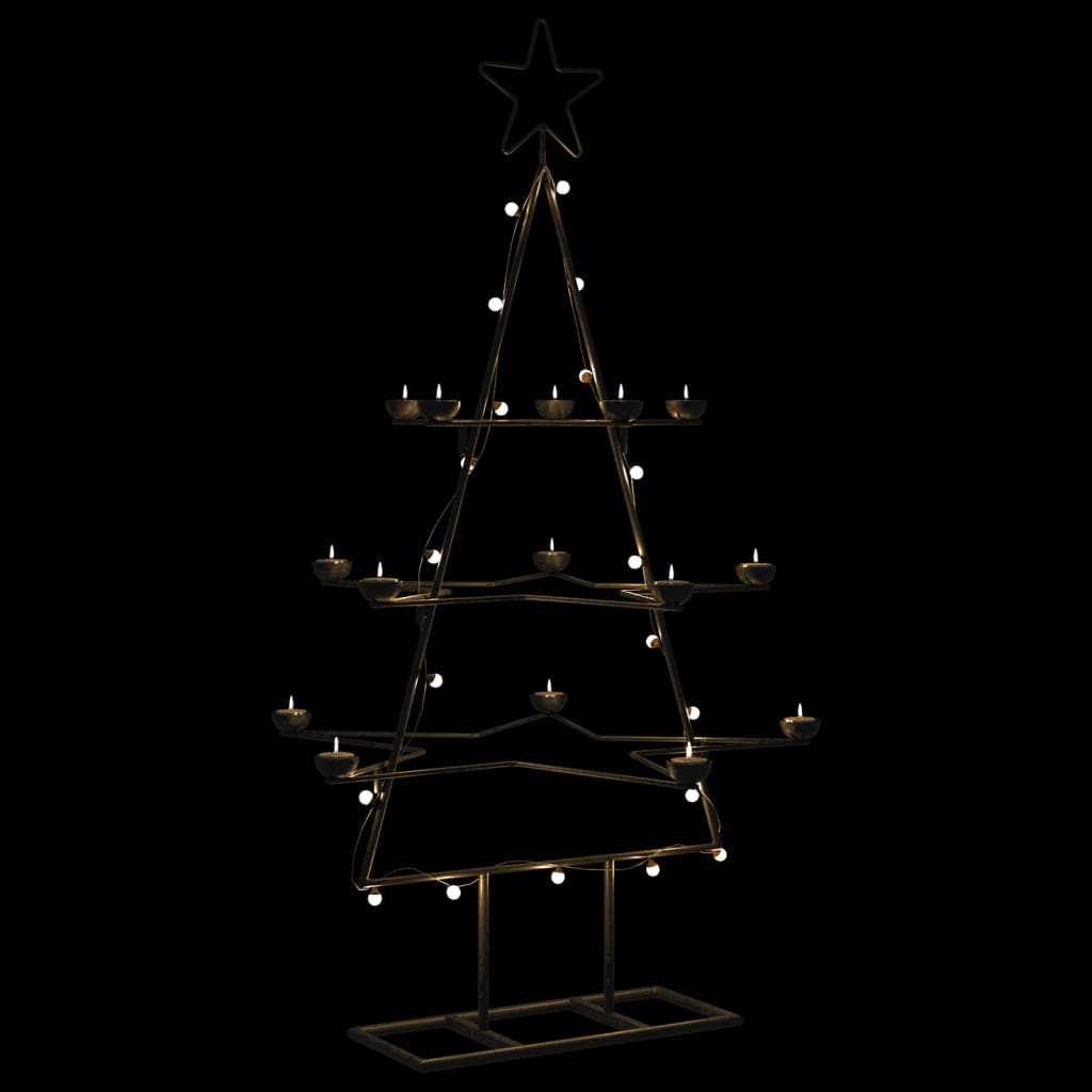 VidaXL décoration de Noël sapin de Noël 105 cm métal noir