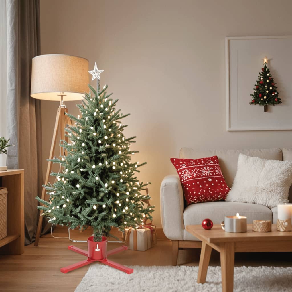 Vidaxx support pour sapin de Noël 61x61x15,5 cm rouge