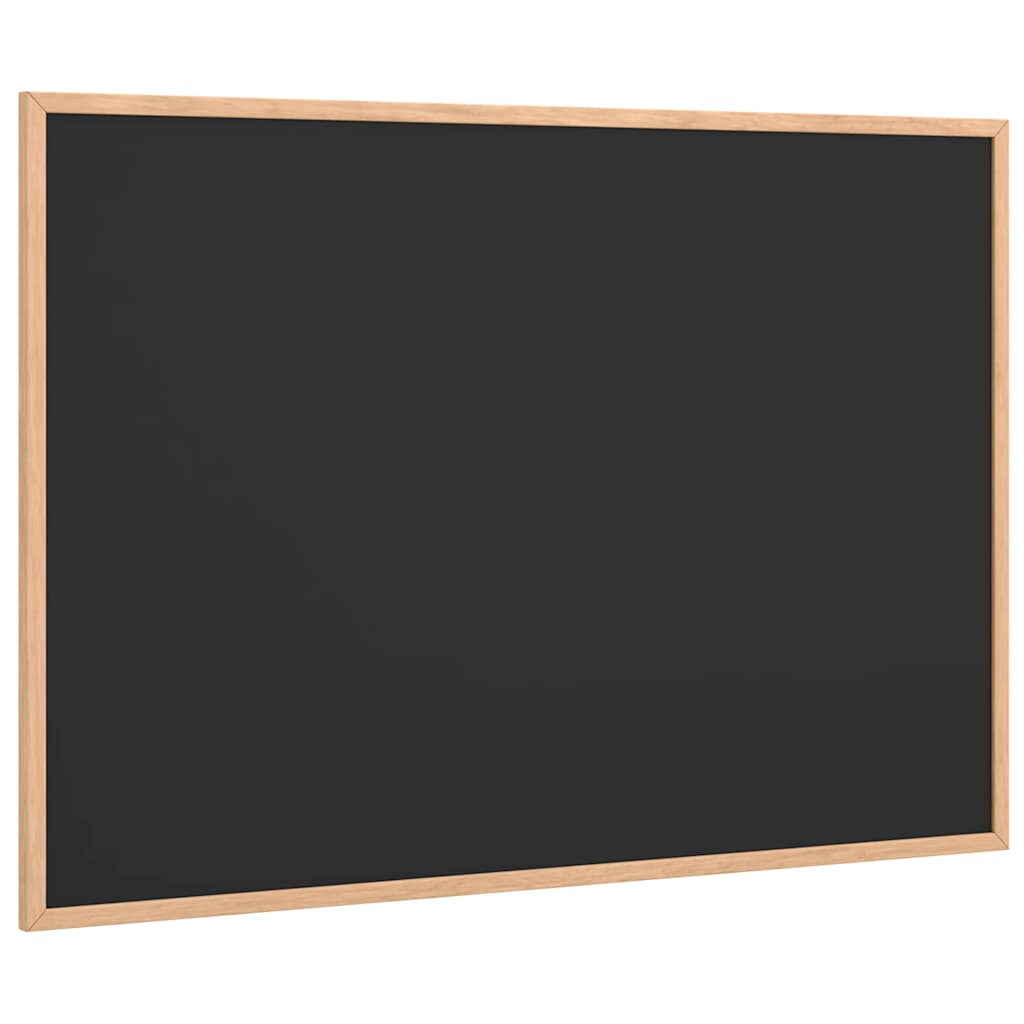 Vidaxl krijtbord met massief grenenhouten frame zwart 80x55 cm