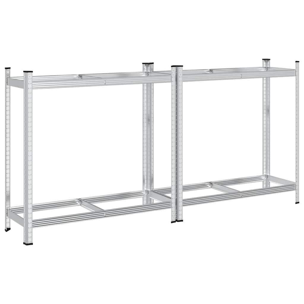 Vidaxx porte-pneus 2 couches 2 pcs 110x40x109 cm acier couleur argent