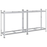 Vidaxx porte-pneus 2 couches 2 pcs 110x40x109 cm acier couleur argent