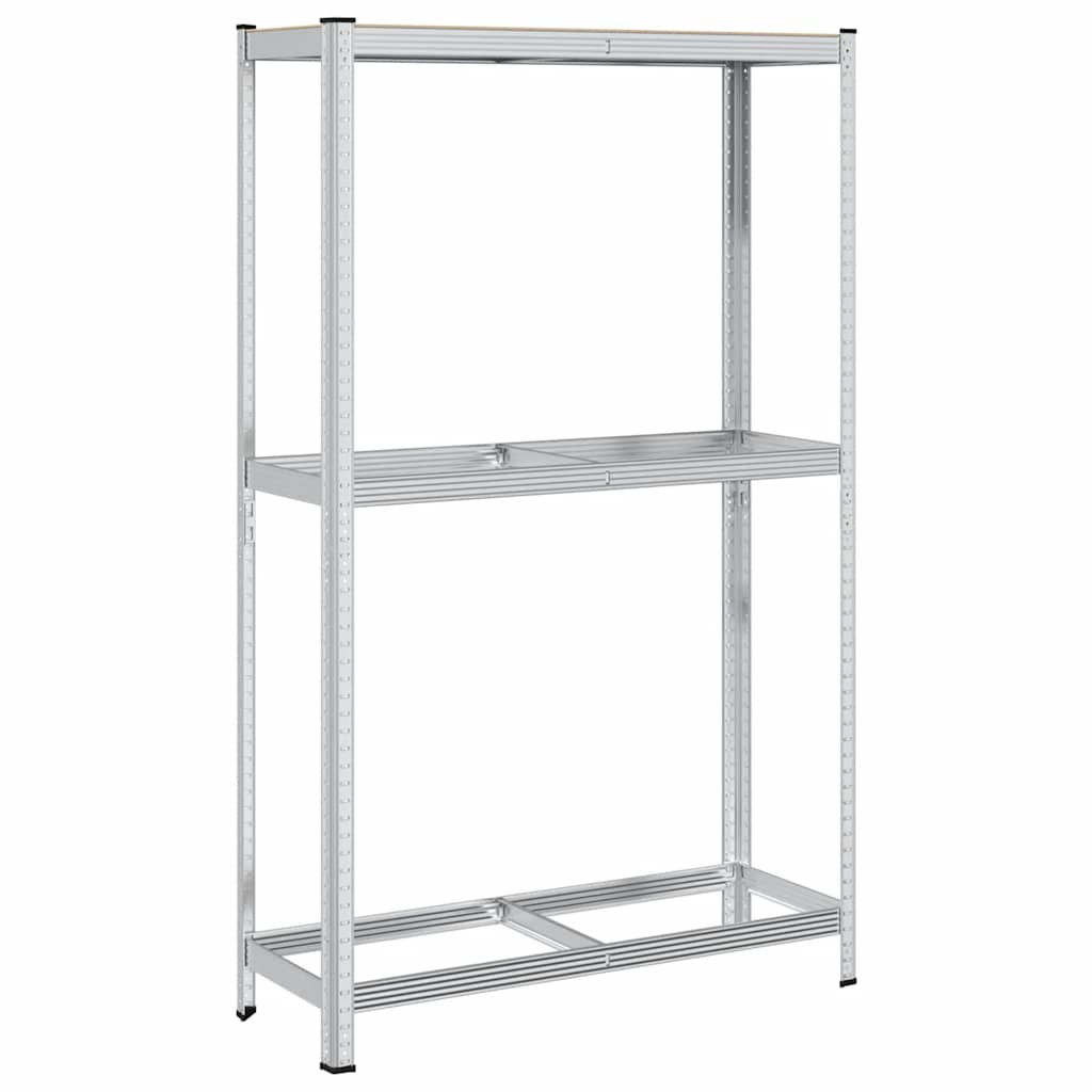 Vidaxl Banden Rack 2-Layer 110x40x18 cm Steel verschafft Holz Silverfaarf