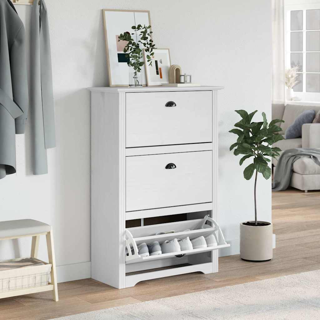 VidaXL étagère à chaussures bodo 80x35x118 cm blanc