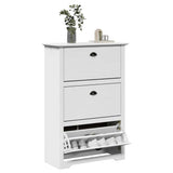 VidaXL étagère à chaussures bodo 80x35x118 cm blanc