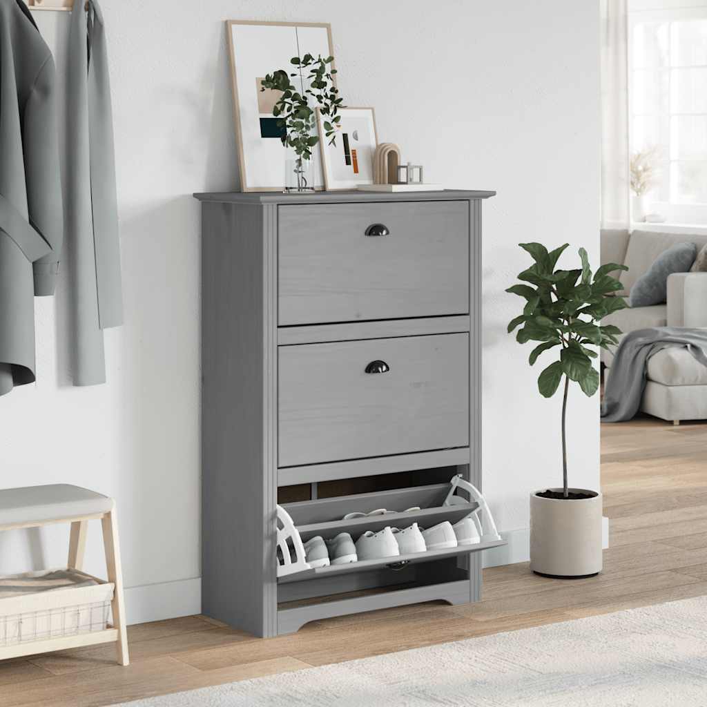 Vidaxx étagère à chaussures bodo 80x35x118 cm gris
