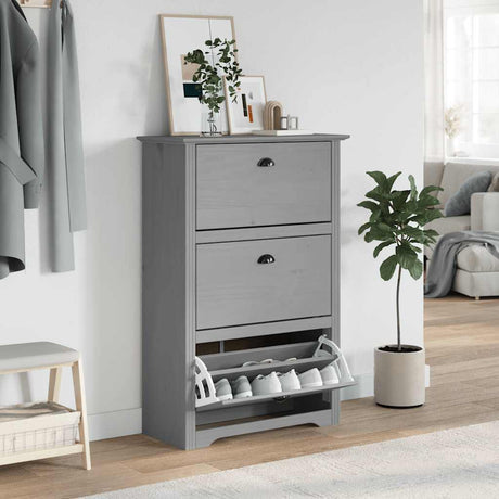 Vidaxx étagère à chaussures bodo 80x35x118 cm gris