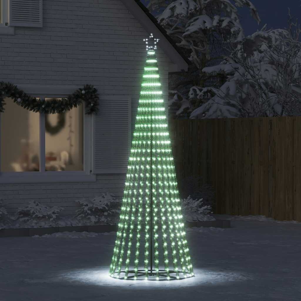 Vidaxxl Sapin de Noël LED 475 LED blanc froid 247 cm